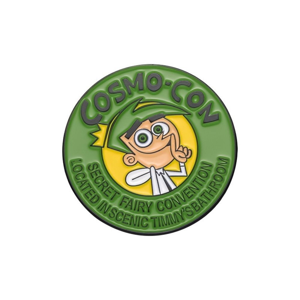 Green “Cosmo-Con” Cartoon Convention Enamel Pin